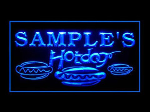 Custom Name American Hot Dog LED Neon Sign